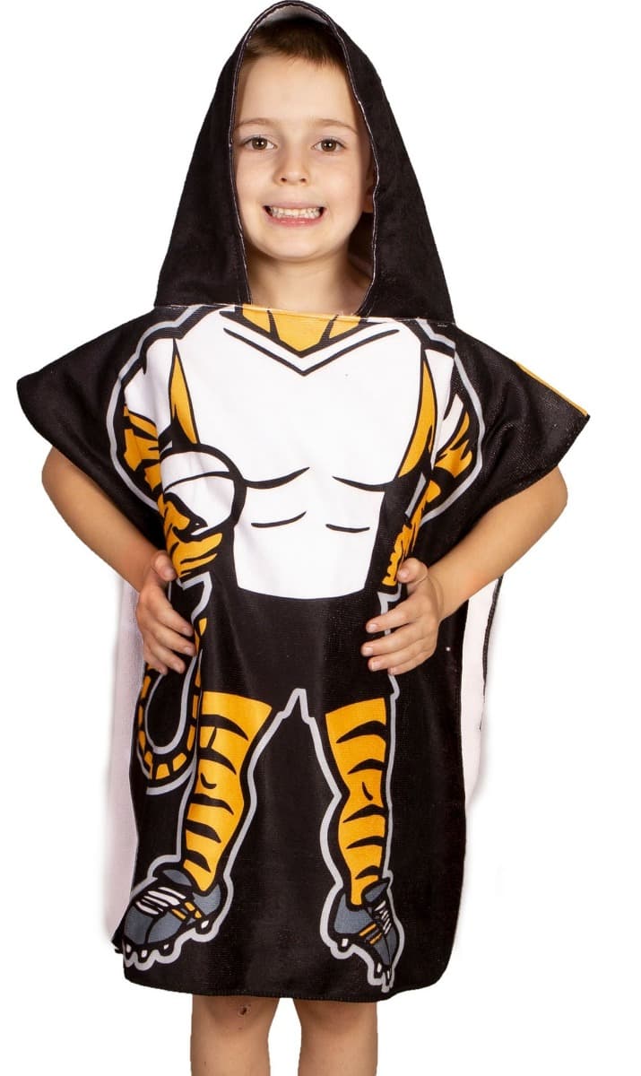 Wests Tigers Kids Hooded Beach Towel - Image 3