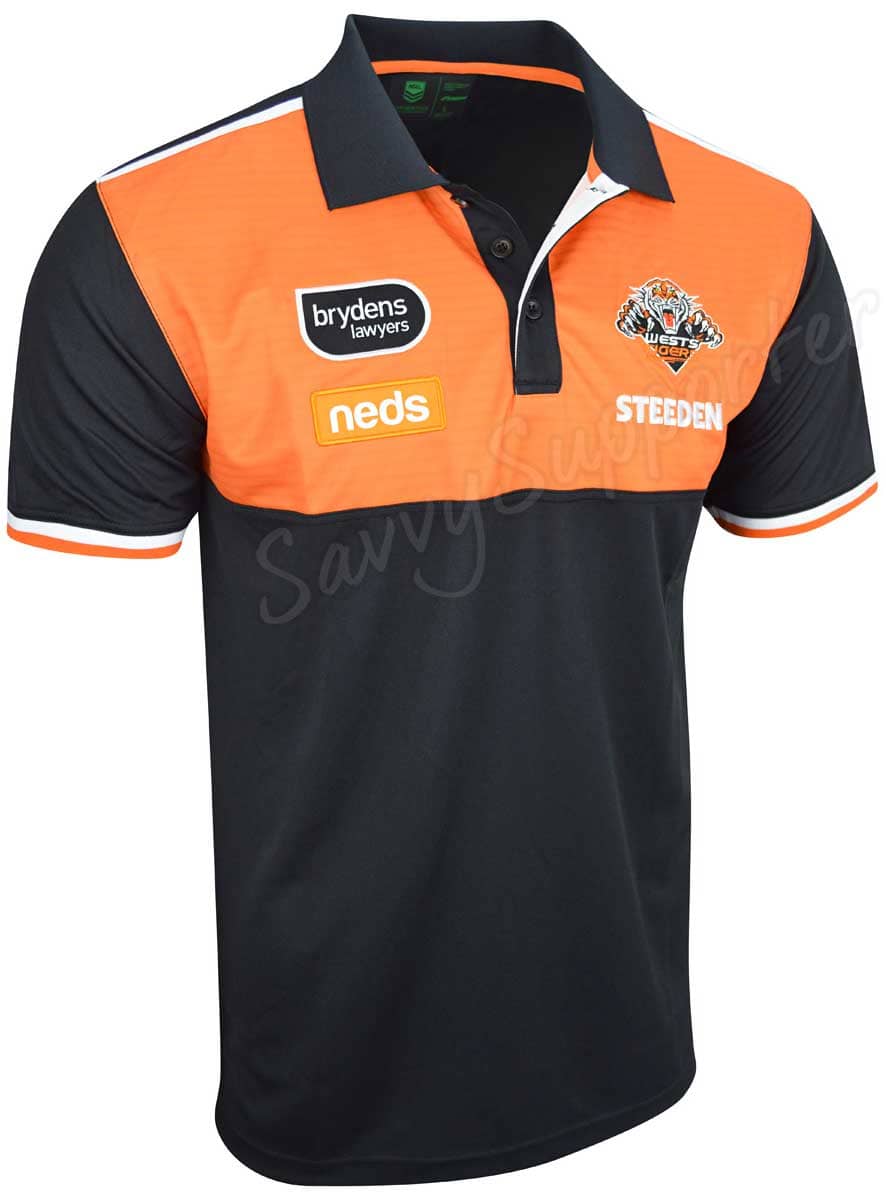 Wests Tigers Mens NRL Media Polo Shirt - Image 2