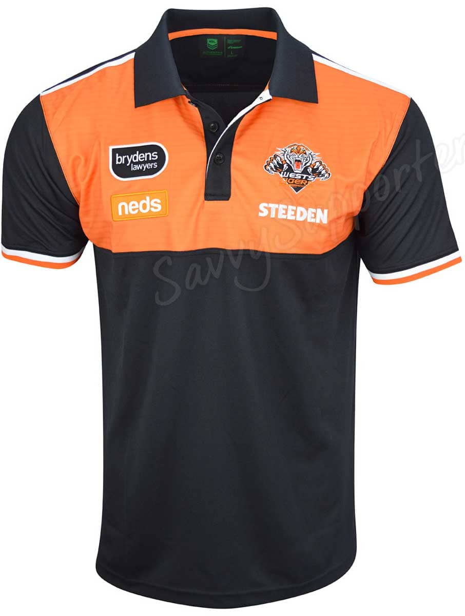 Wests Tigers Mens NRL Media Polo Shirt - Image 3