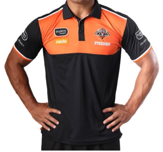 Wests Tigers Mens NRL Media Polo Shirt - Image 5