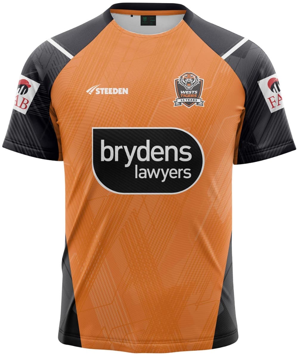 Wests Tigers NRL Mens Training Shirt