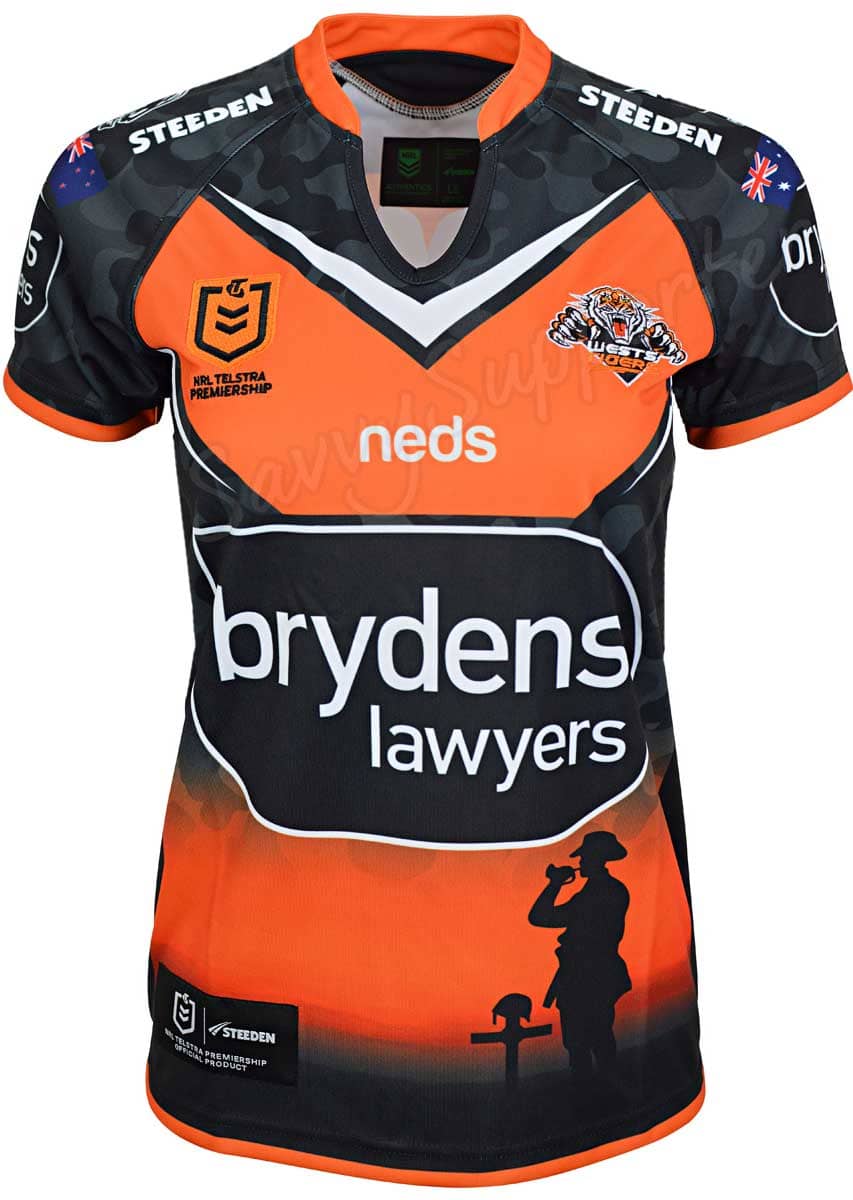 Wests Tigers NRL Ladies Anzac Jersey - Image 2