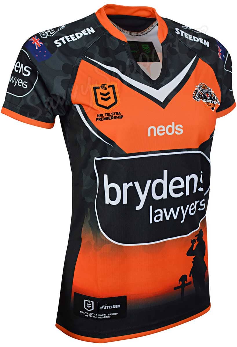 Wests Tigers NRL Ladies Anzac Jersey - Image 3