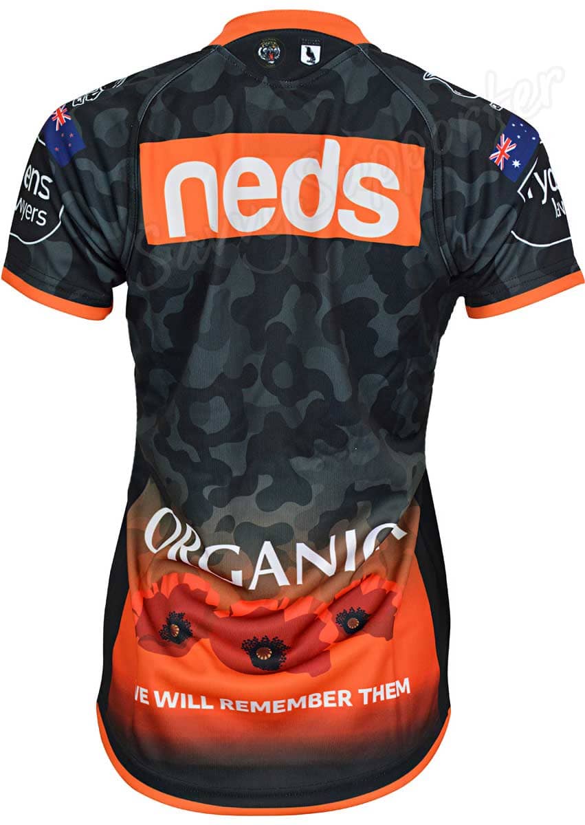 Wests Tigers NRL Ladies Anzac Jersey - Image 4