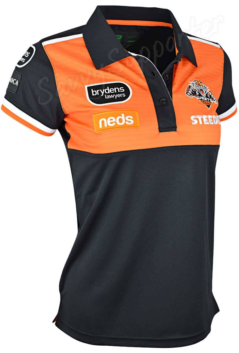 Wests Tigers NRL Ladies Media Polo Shirt - Image 2