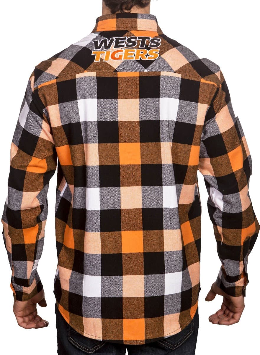 Wests Tigers NRL Mens "Axeman" Flannel Shirt - Image 2
