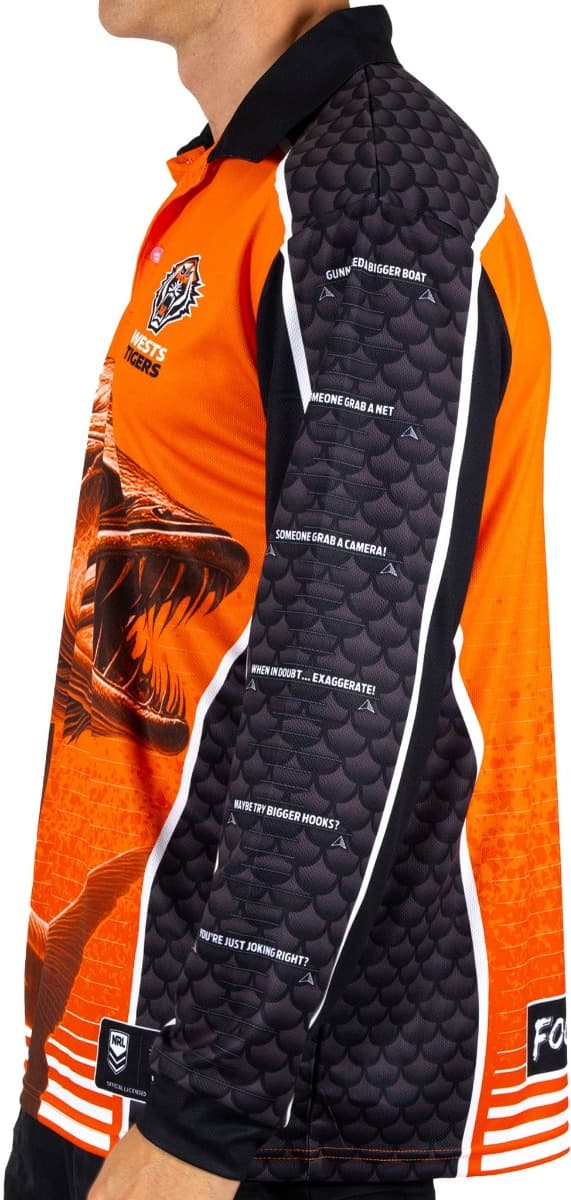 Wests Tigers NRL Mens Barracuda Fishing Shirt - Image 2