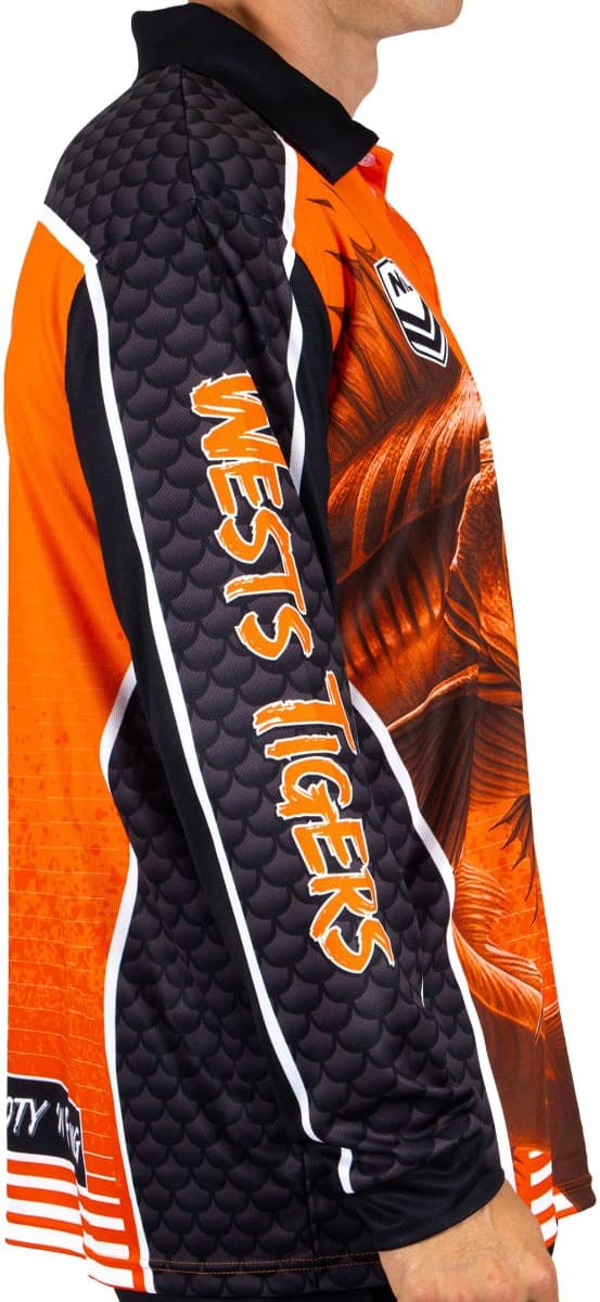 Wests Tigers NRL Mens Barracuda Fishing Shirt - Image 3