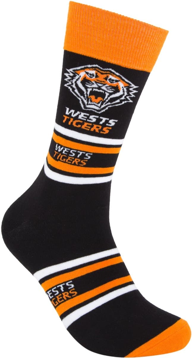 Wests Tigers NRL Stripe Organic Cotton Socks - Image 2